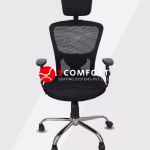 SC-DIVA HB ergonomic office chair with mesh back and adjustable headrest