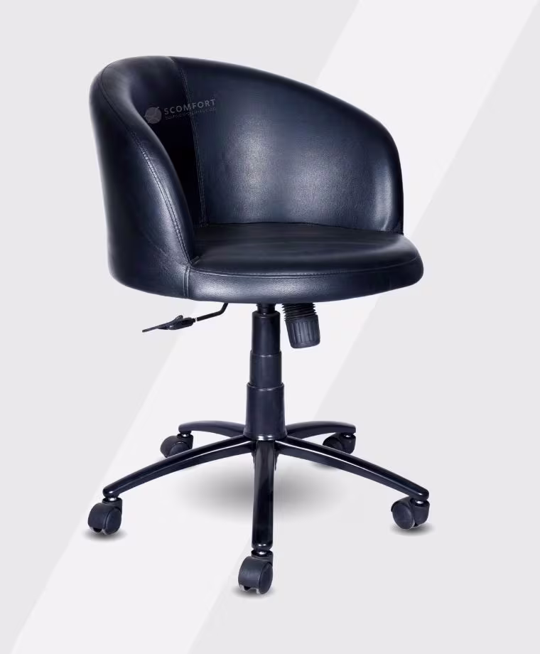 SR26 SC X102 black ergonomic office chair with swivel base and caster wheels