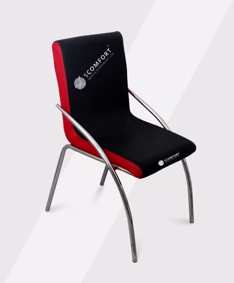 SR48 SC VR 226 conference or office chair with black and red upholstery