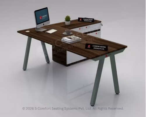 Modern L-Shaped Executive Office Workstation