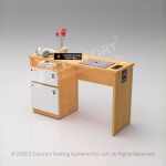 Modern Executive Office Desk with Dual Storage Cabinets